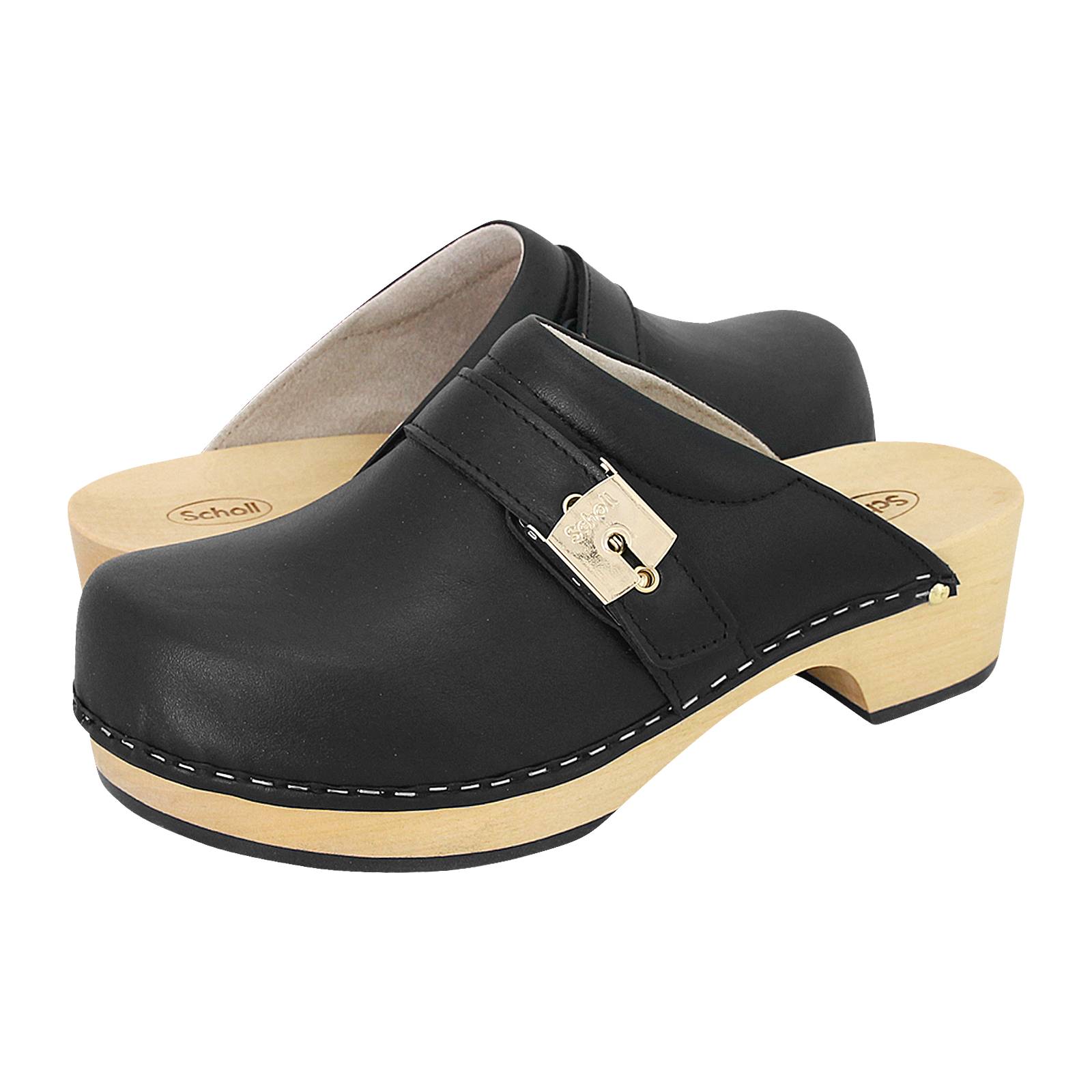 Sandale Scholl Pescura Clog 50 - Cuir Noir, Semelle Ergonomique